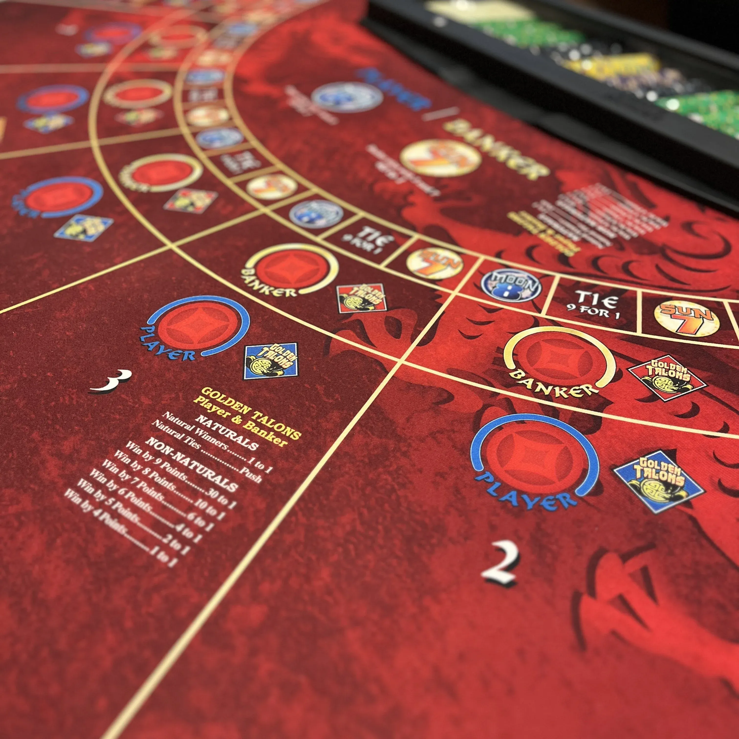 Elegant casino atmosphere with warm lighting